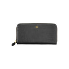 Women's black leather wallet