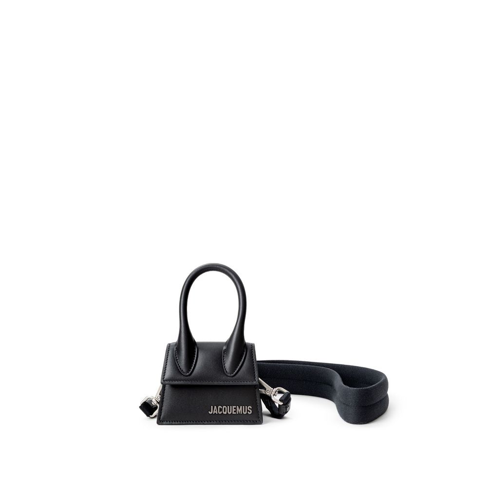 Black leather bag