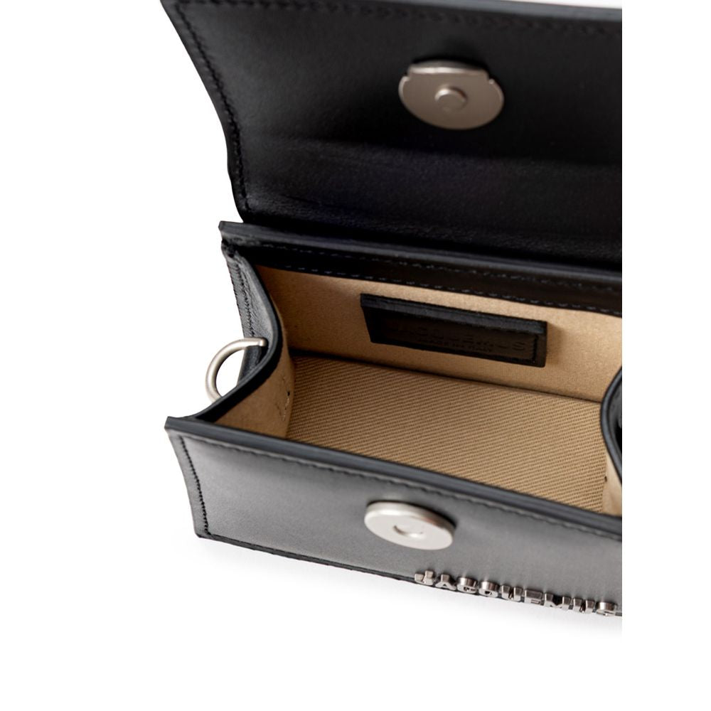 Black leather bag