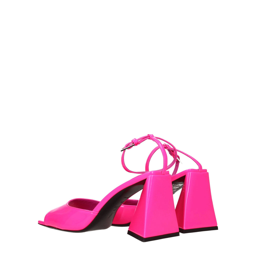 Sandali rosa in pelle