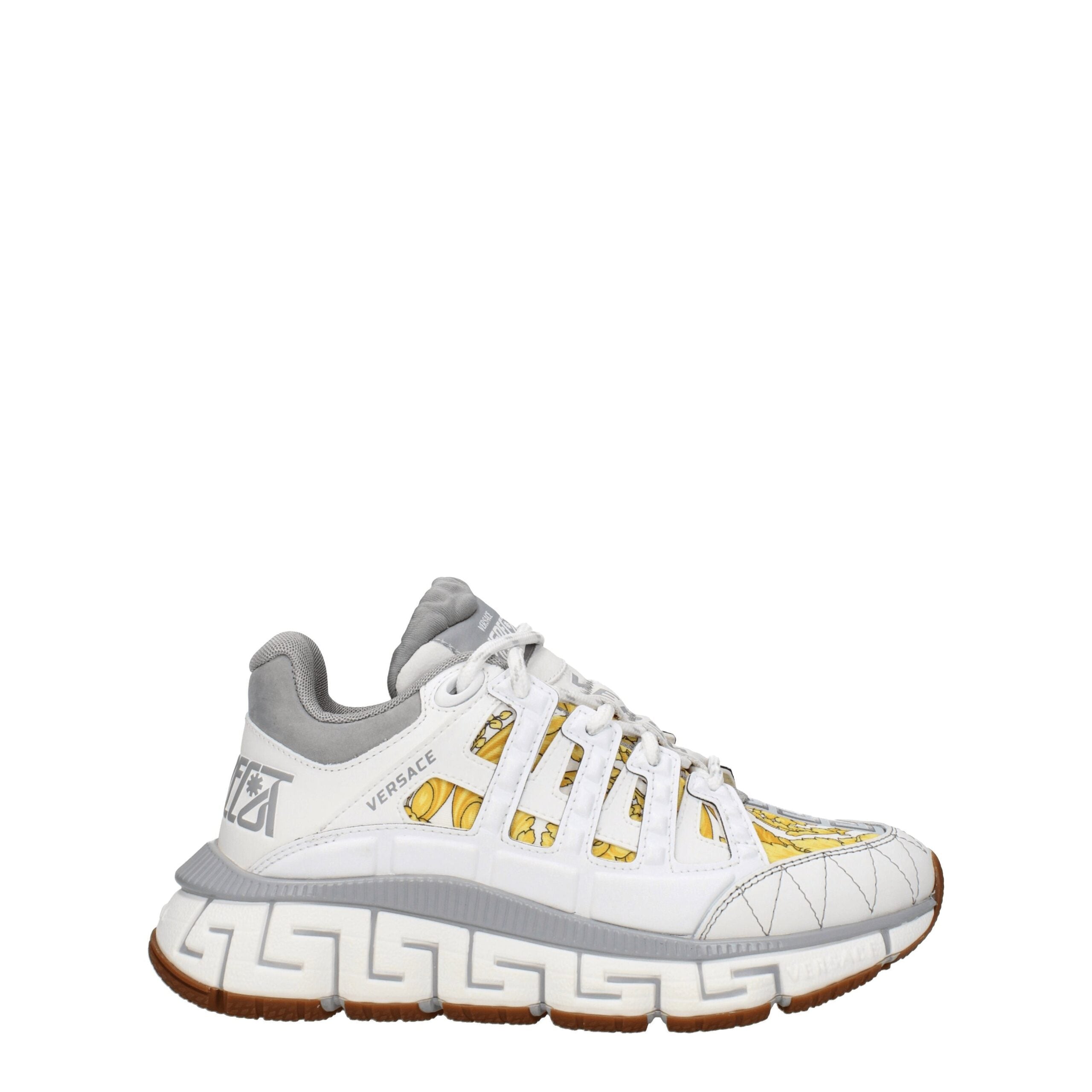 Sneakers sportive in tessuto bianco