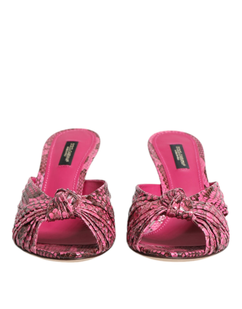 Pink leather heels