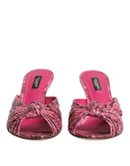 Pink leather heels