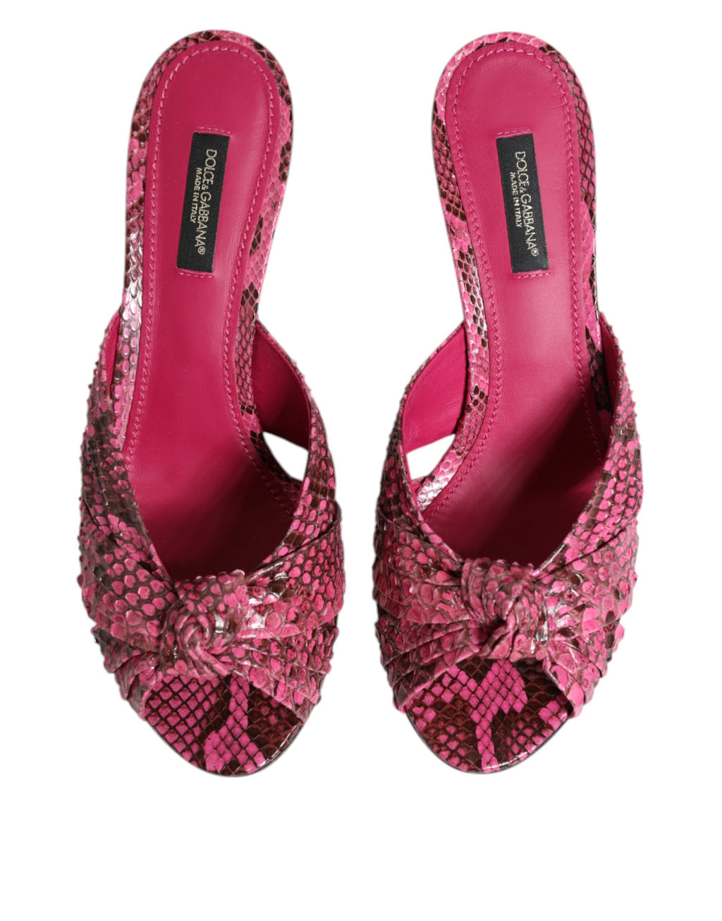 Pink leather heels