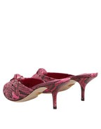 Pink leather heels