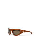 Occhiali da sole in acetato marrone