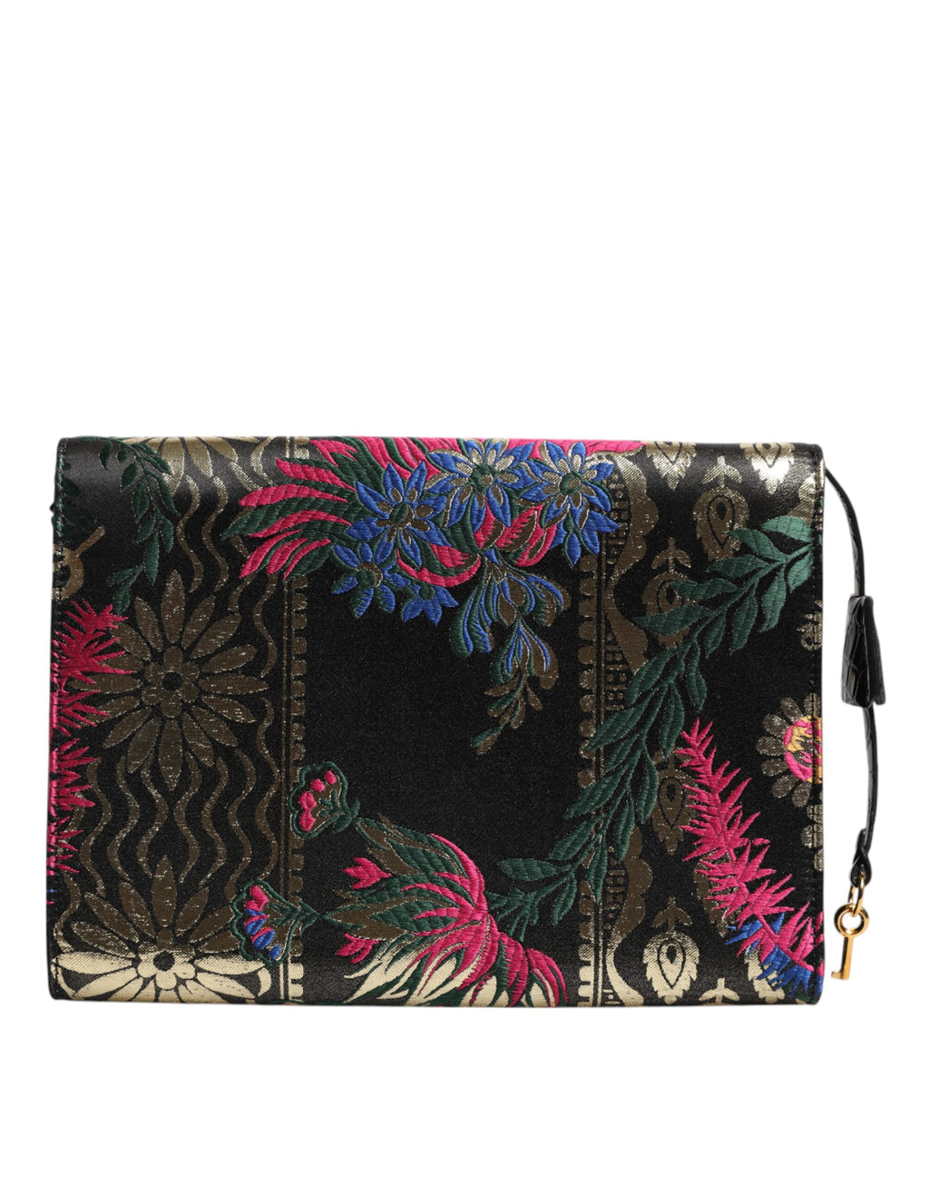 Borsa portadocumenti multicolore con stampa floreale