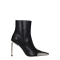 Black leather ankle boots