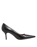 Black exotic leather stiletto
