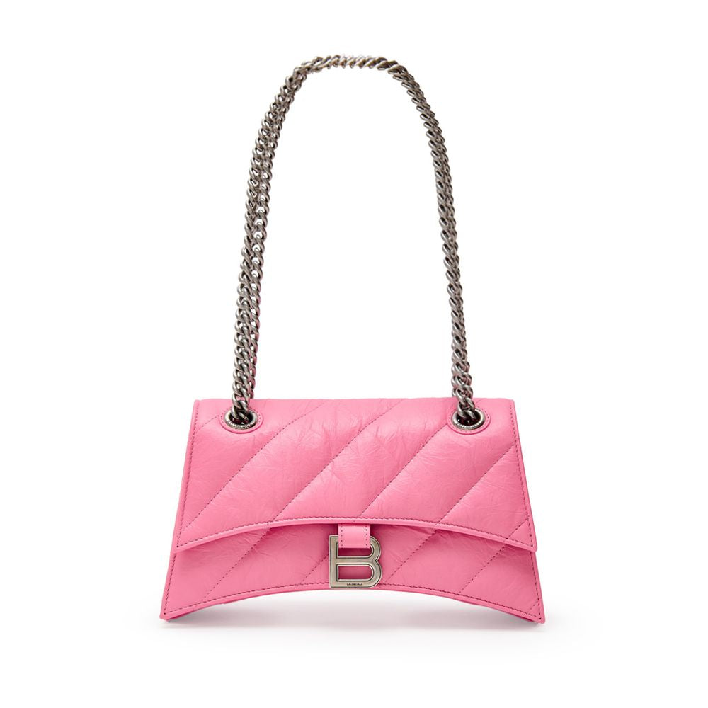 Borsa a tracolla rosa in pelle
