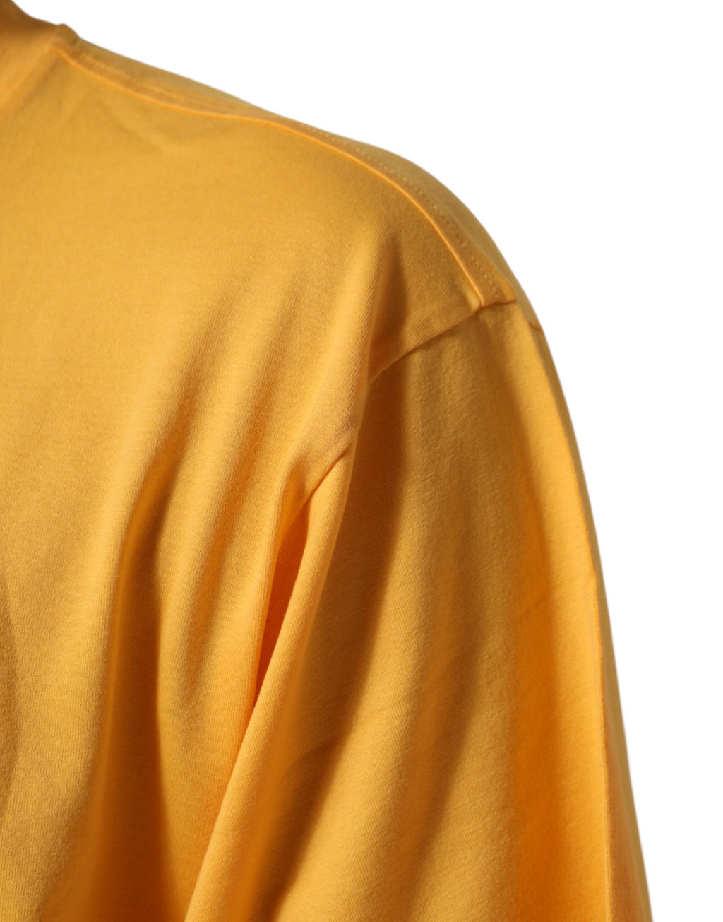 Cotton crewneck t-shirt with "Yellow Secret Garden" floral print