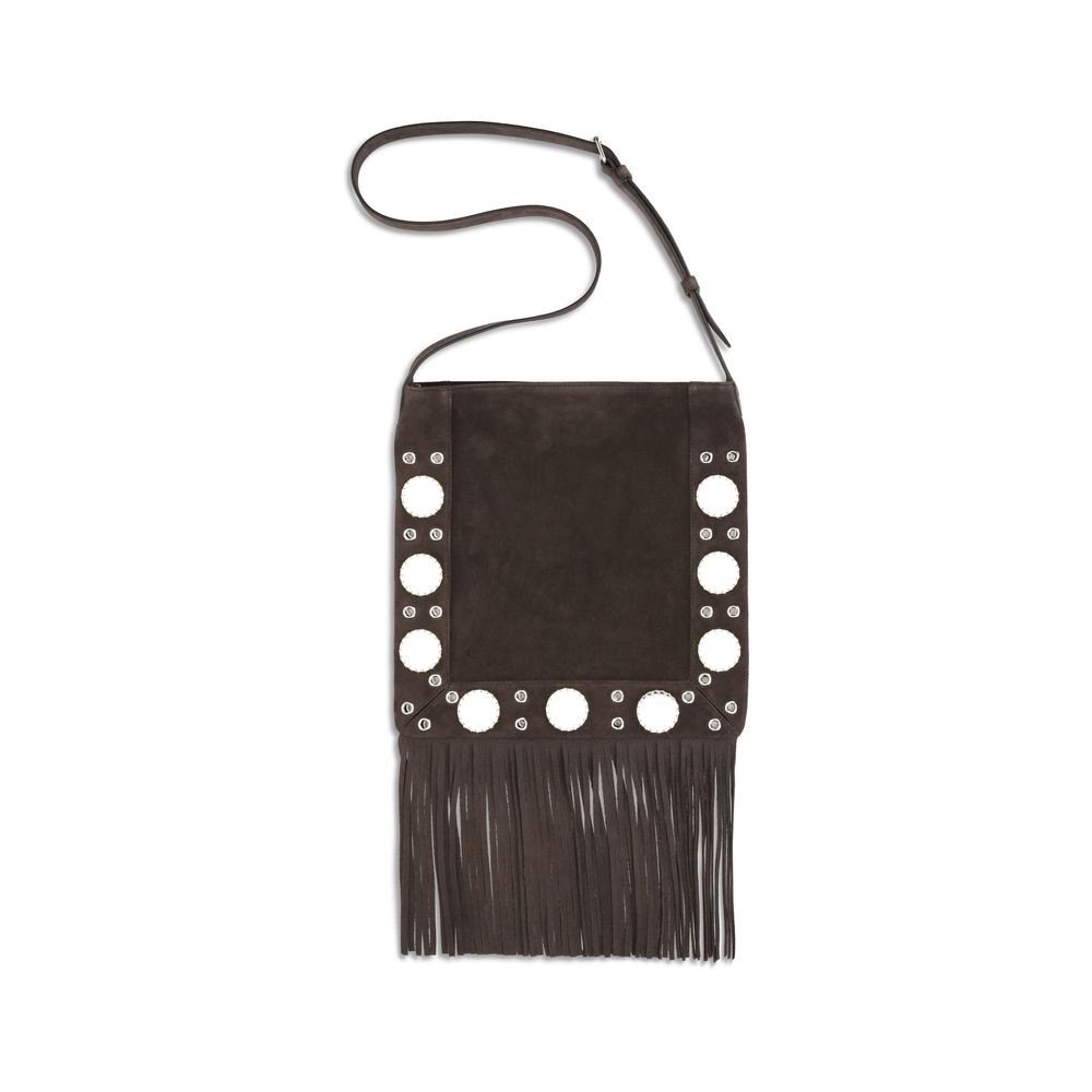 Suede shoulder bag
