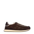 Sneakers marroni in tessuto