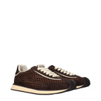 Sneakers marroni in tessuto