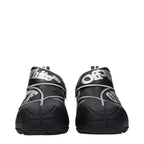 Black leather high-top sneakers