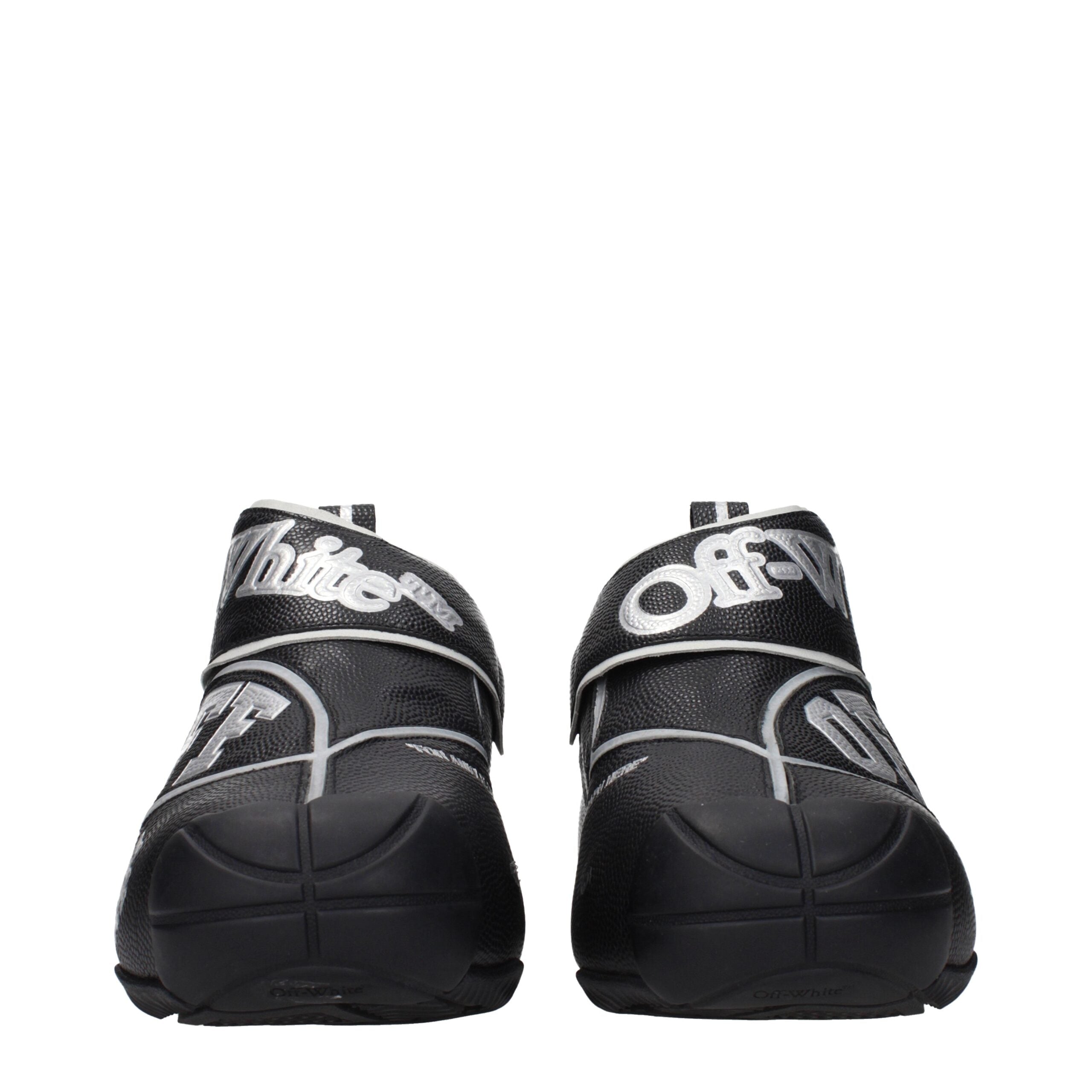 Black leather high-top sneakers