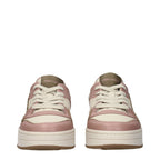Sneakers basse in pelle rosa