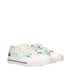 Sneakers basse beige in tessuto