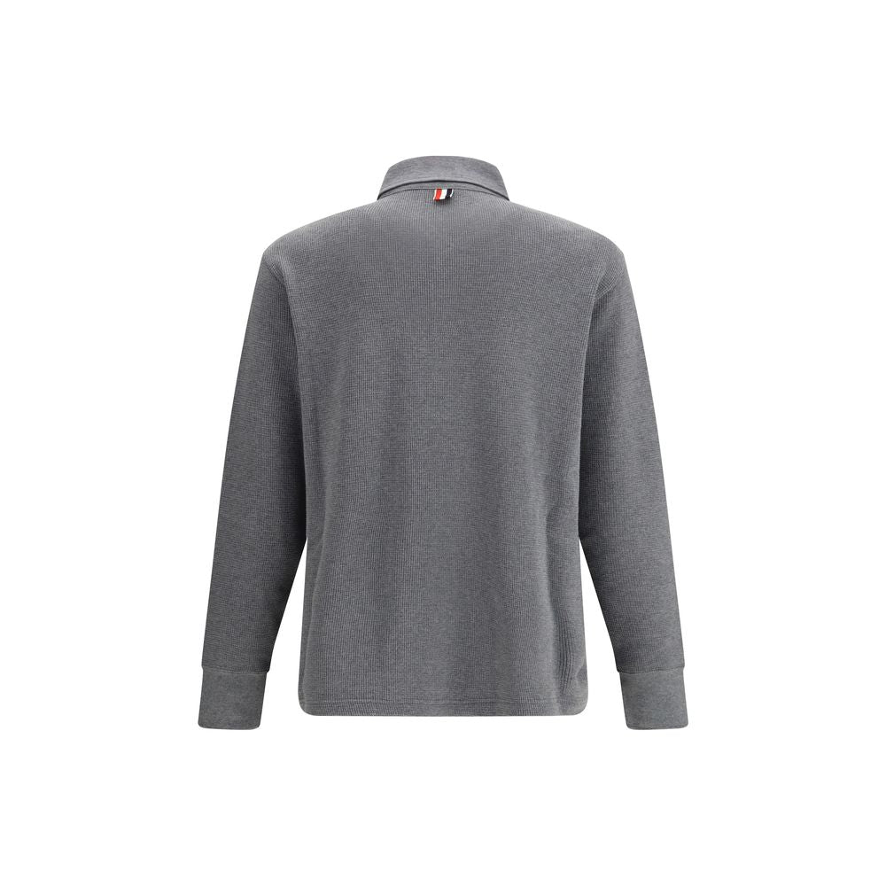 Cotton long-sleeved polo shirt