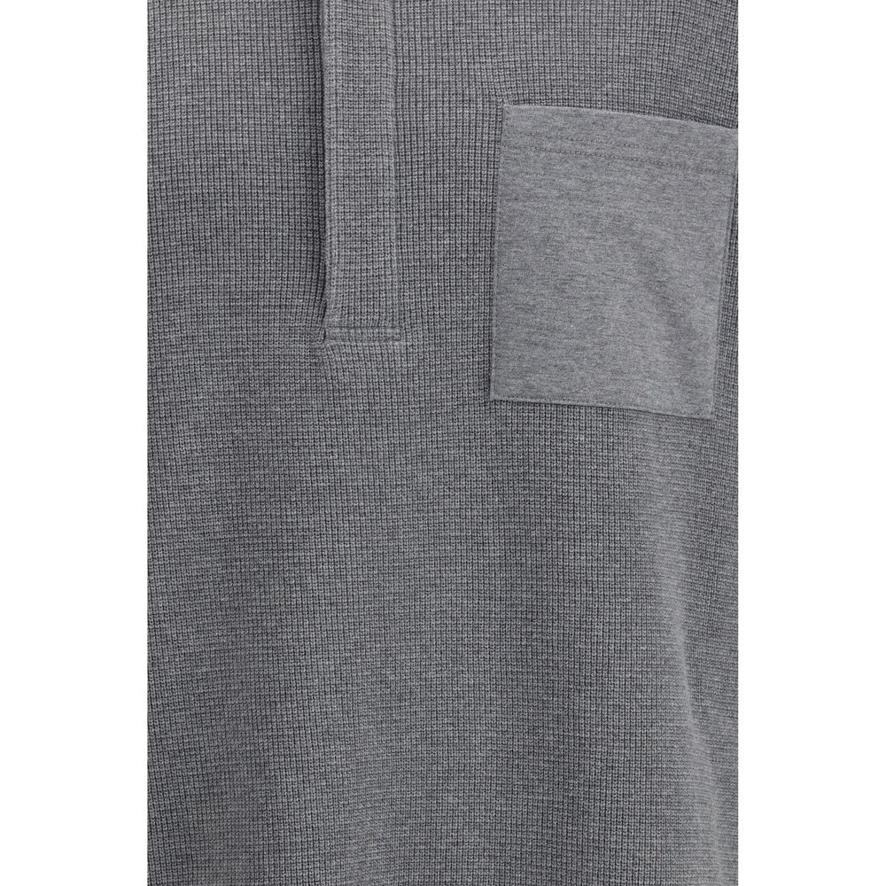 Cotton long-sleeved polo shirt