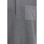 Cotton long-sleeved polo shirt