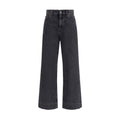 High-waisted cropped denim jeans
