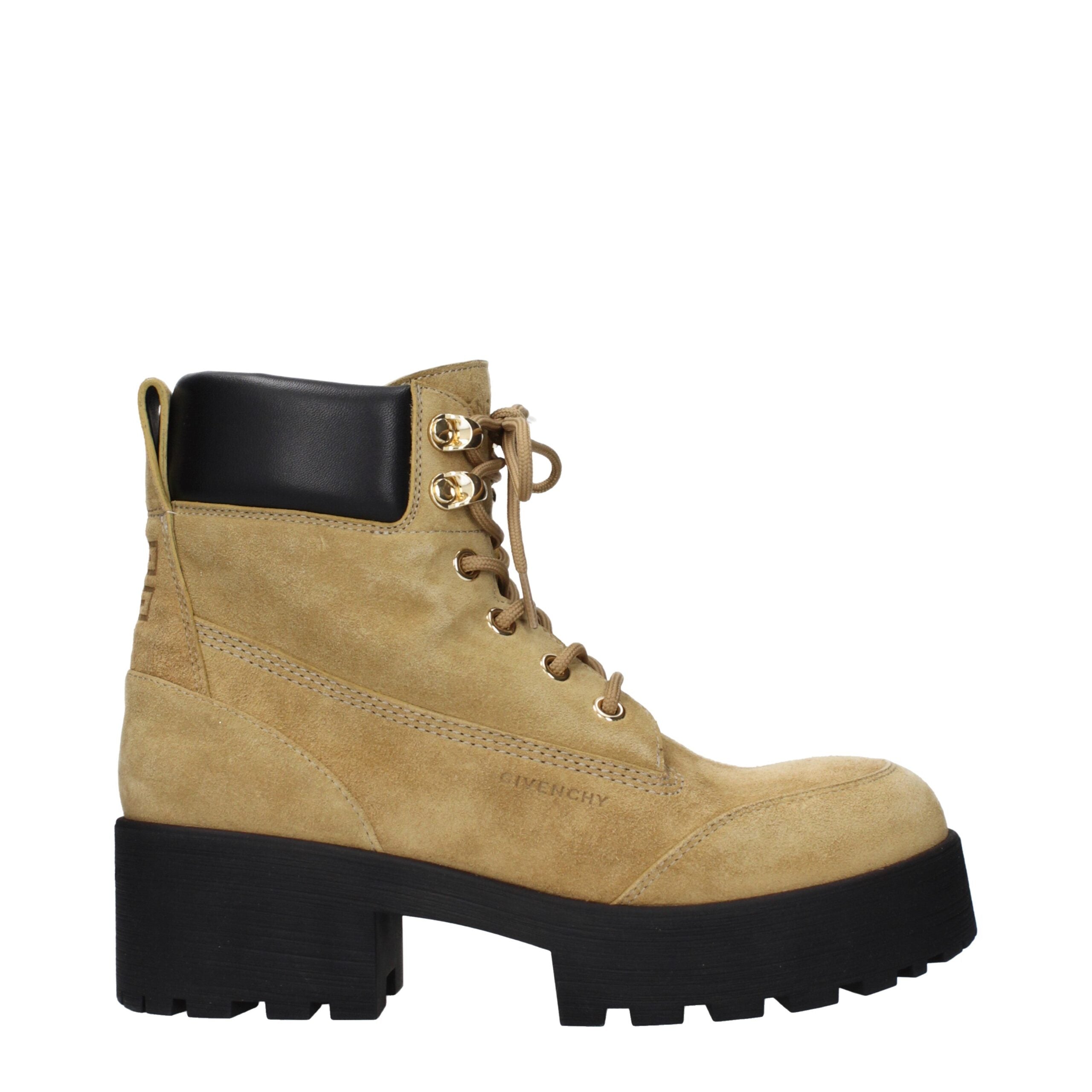 Brown suede ankle boots