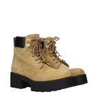 Brown suede ankle boots