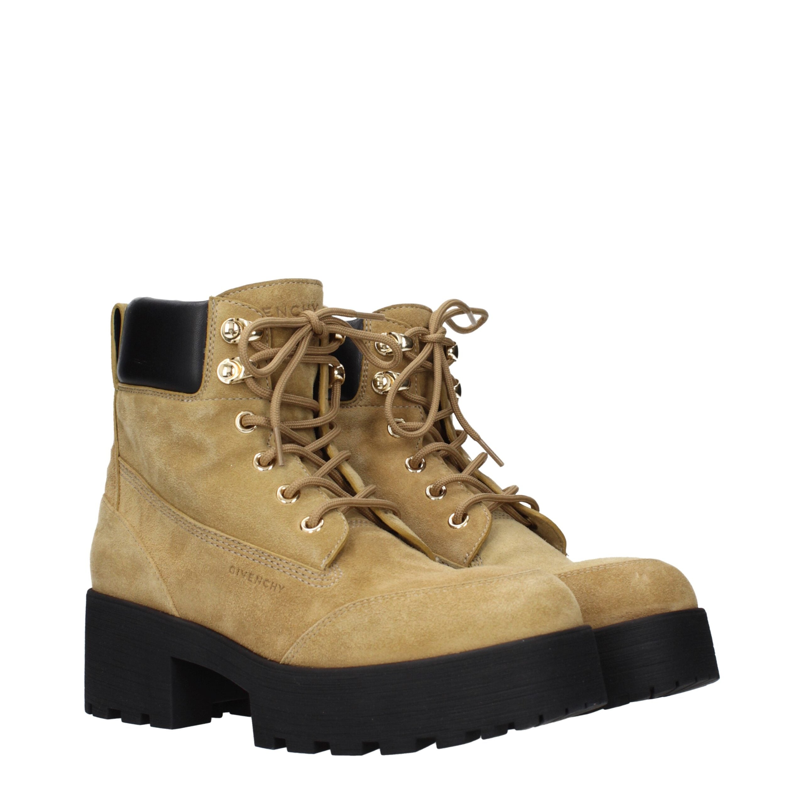 Brown suede ankle boots