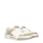 White fabric sneakers