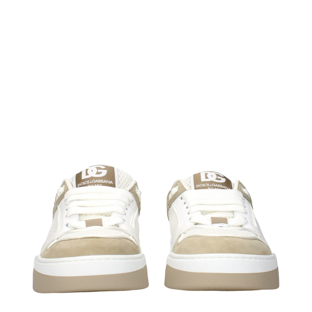 White fabric sneakers