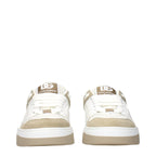 White fabric sneakers