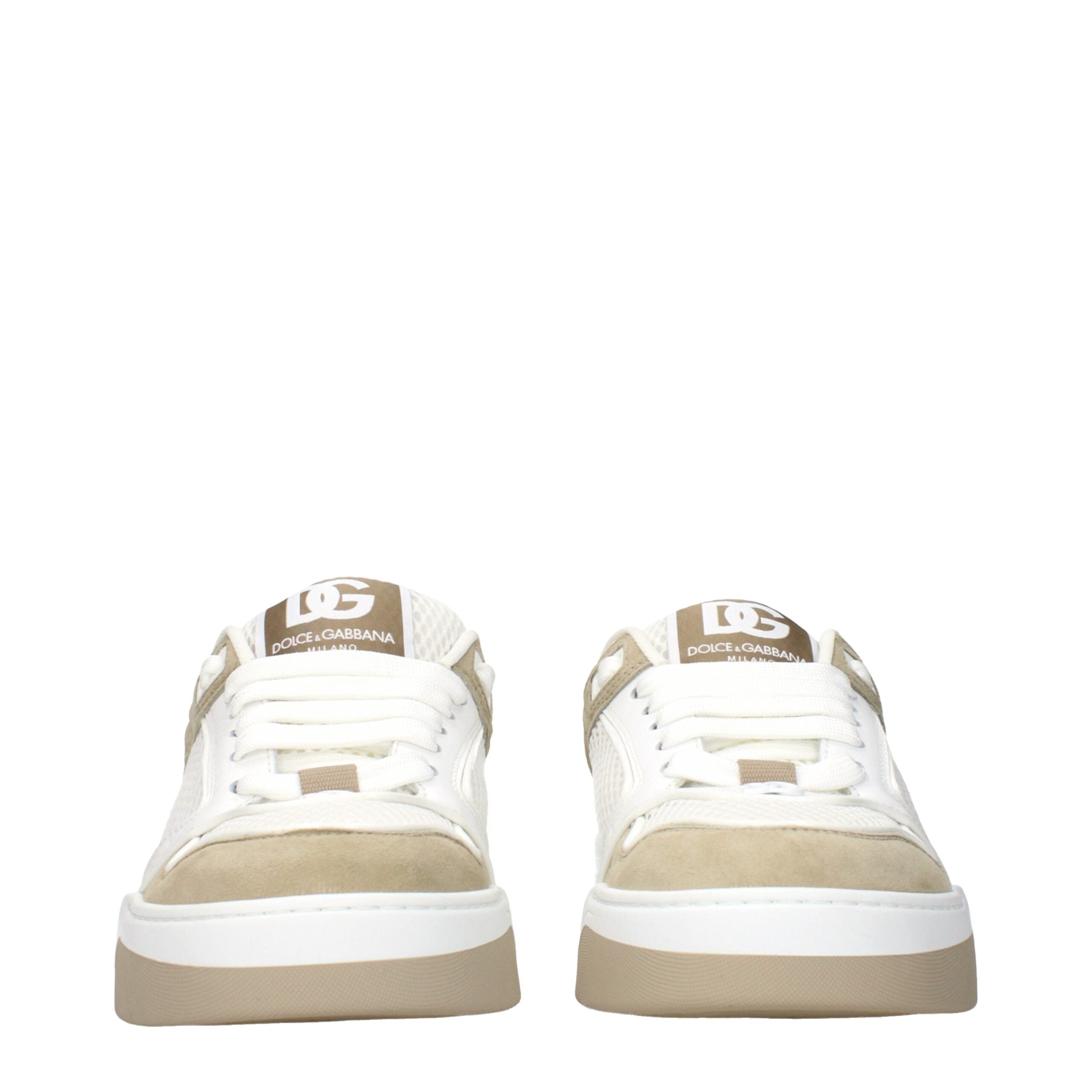White fabric sneakers