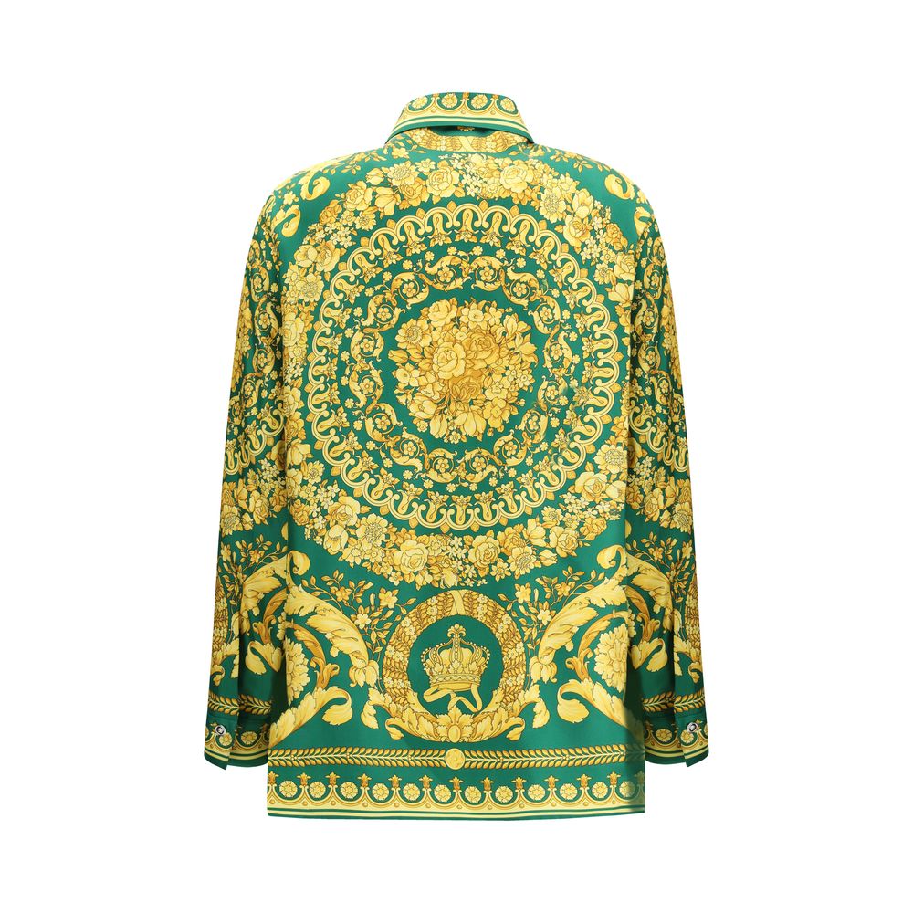 Camicia in seta bicolore