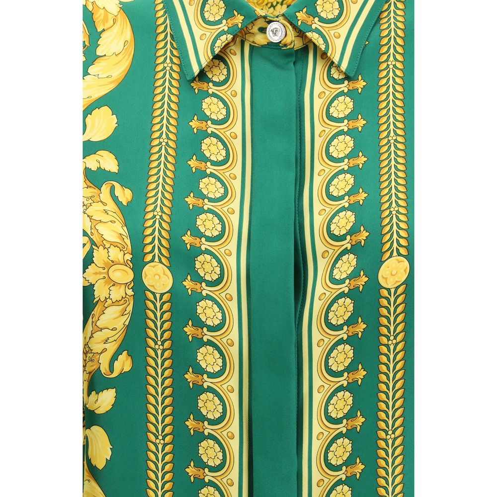 Camicia in seta bicolore